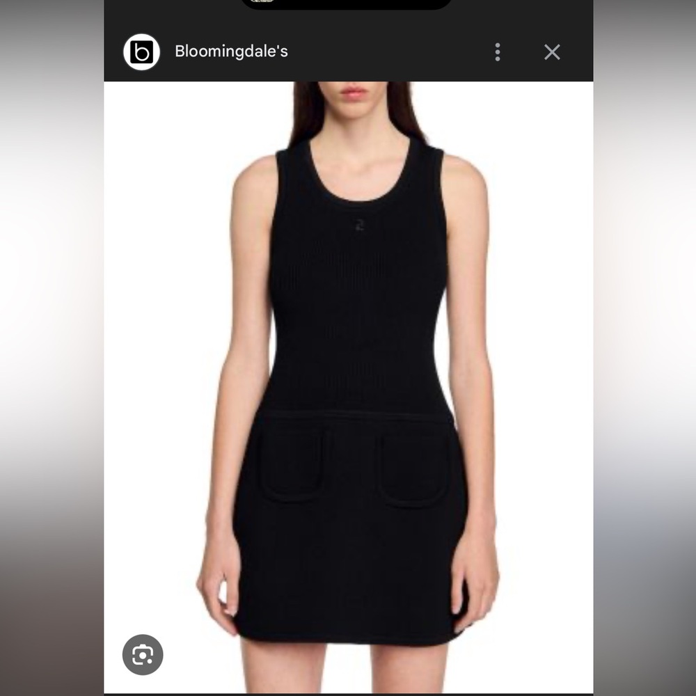 Sandro Donna Mixed Media Dress